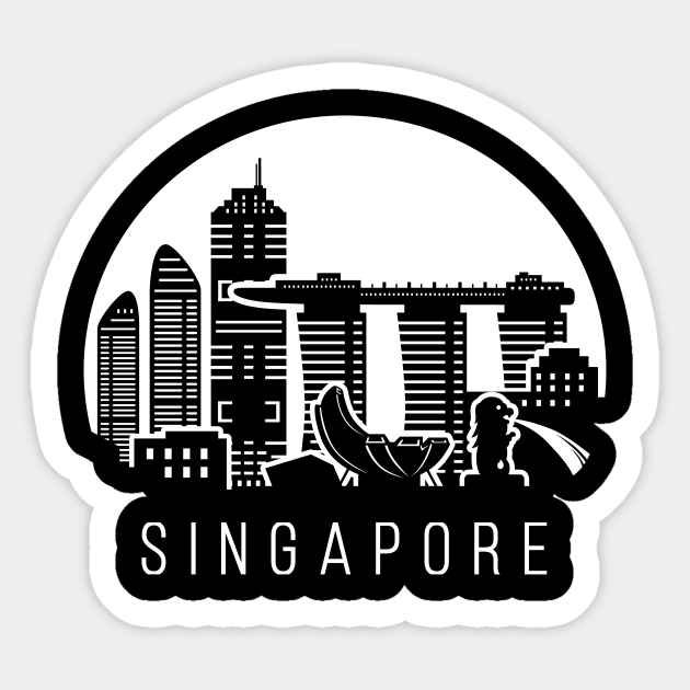 Singapore, skyline Singapore Sticker TeePublic